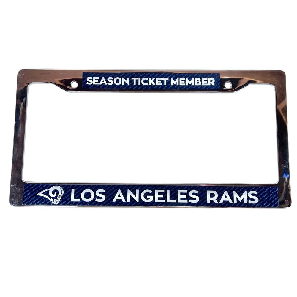 NFL Los Angeles Rams Season Ticket Member Car Truck Chrome License Plate Frame